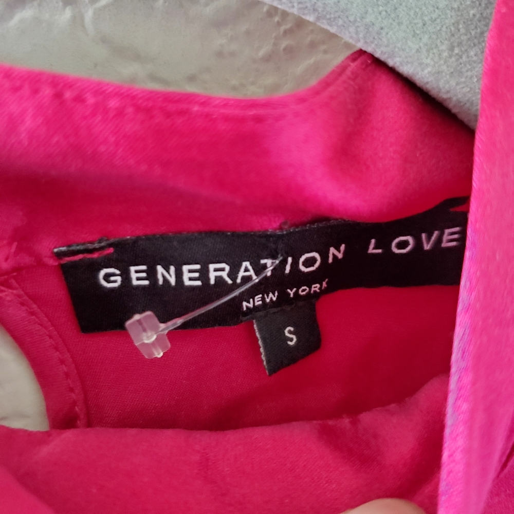 Revolve Generation Love silk blend puff sleeves NWOT - Picture 9 of 12